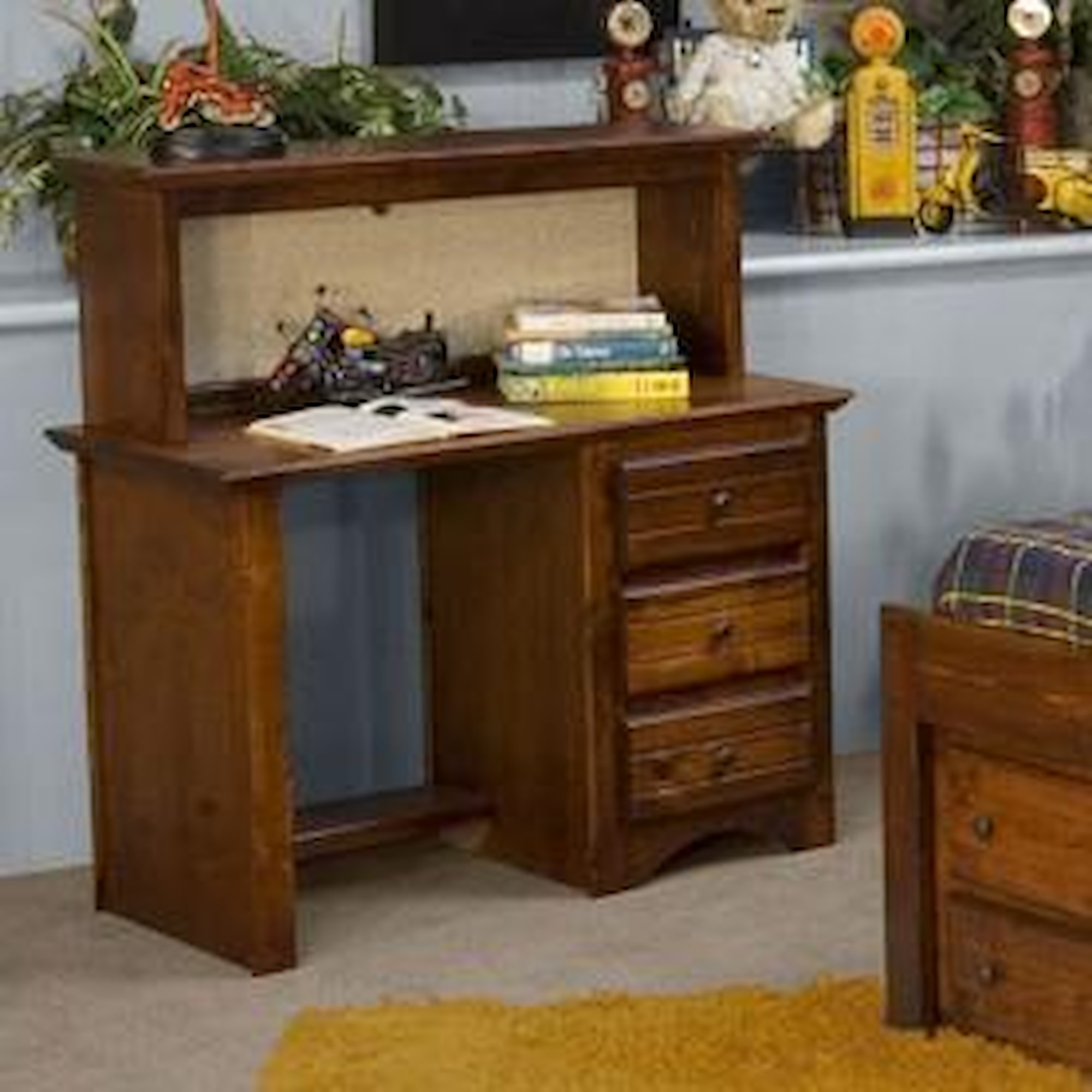 Sedona 4477+4482 Student Desk and Hutch Combo Sadler's Home